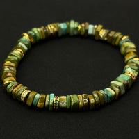 Turquoise Bracelet (春彩原矿绿松石手串)