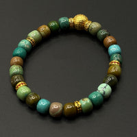 Turquoise Bracelet (原矿绿松石心经手串)