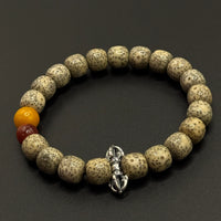 Star and Moon Bodhi & Amber &Southred Agate Bracelet (星月菩提玉石料&鸡油黄蜜蜡&南红&金刚杵手串)