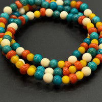 Multi-Gem Natural Turquoise & Amber Bracelet