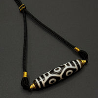Six-eyed Dzi Bead Necklace (龙六眼天珠项链)