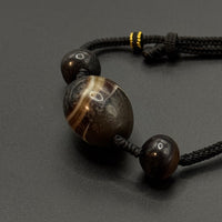 Banded Agate Dzi Bead Necklace(天然缠丝达洛玛瑙20 年)