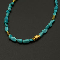 Turquoise Necklace&Bracelet (原矿绿松石随形链)