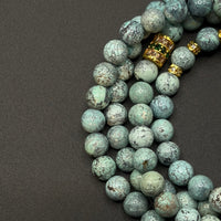 Turquoise 108 beads (雾霾蓝原矿绿松石108颗)