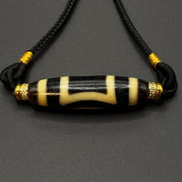 Heaven& Earth Pattern Dzi Bead Necklace(天地天珠)
