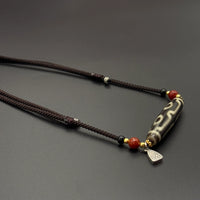 Four-Eye Dzi Bead Necklace(帝王四眼天珠项链)