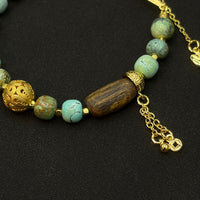 Turquoise & Eaglewood Bracelet(原矿绿松石海南莺歌绿棋楠沉香手链)