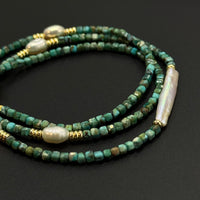 Natural Turquoise & Pearl Bracelet