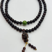 108 Rosewood prayer beads & Akasagarbha Bodhisattva& Lacquer Bead (降真香108颗& 虚空藏菩萨&大漆珠)