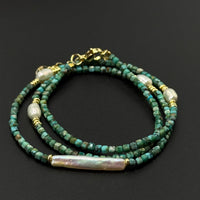 Natural Turquoise & Pearl Bracelet