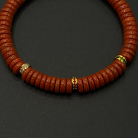 Southred Agate bracelet (瓦西南红药片珠手串)