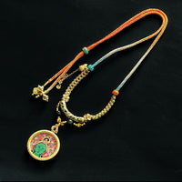 Bodhisattva Tara Green Thangka Necklace(绿度母唐卡项链)