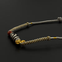 Two-eyed Dzi Bead Necklace(黑白如意二眼天珠项链)