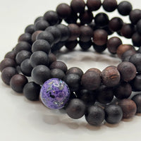 108 Rosewood prayer beads &Green Tara & Lacquer Bead (降真香108颗&绿度母&大漆珠)