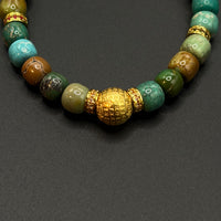 Turquoise Bracelet (原矿绿松石心经手串)