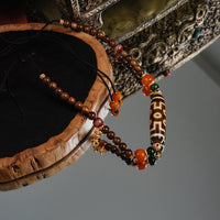 Seven-Eyed Dzi Beads Necklace