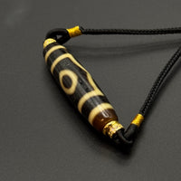 Three-Eye Dzi Bead Necklace (熊猫三眼天珠)