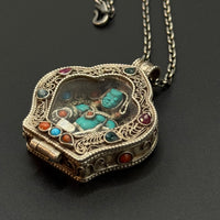 Jambhala-yellow Ghau Box Pendant(黄财神嘎乌盒)