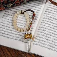 Tibetan silver prayer wheel(转经筒)