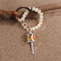 Tibetan silver prayer wheel(转经筒)