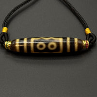 Five-Eyed Dzi Bead Necklace (五眼天珠)
