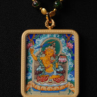 Manjusri Bodhisattva Thangka Buddha Tablet(文殊菩萨唐卡佛牌)