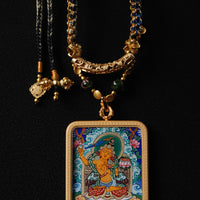 Manjusri Bodhisattva Thangka Buddha Tablet(文殊菩萨唐卡佛牌)