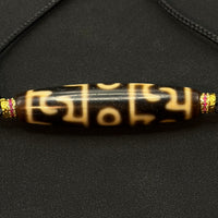 Padmasambhava Three-Eye Dzi Bead Necklace (莲师三眼天珠)