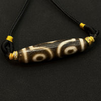 Three-Eye Dzi Bead Necklace(宝盖三眼)