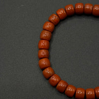 Two-Eye Dzi Bead SouthRed Agate Bracelet (二眼天珠南红手串)