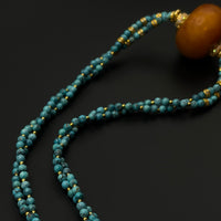 Turquoise Necklace (驼骨原矿绿松石项链)