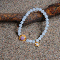 White jade & Rose Quartz bracelet
