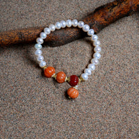 Pearl Pumpkin Bracelet