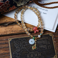 Yellow Rutilated Quartz Bracelet