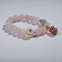 Rose Quartz Bear Bracelet