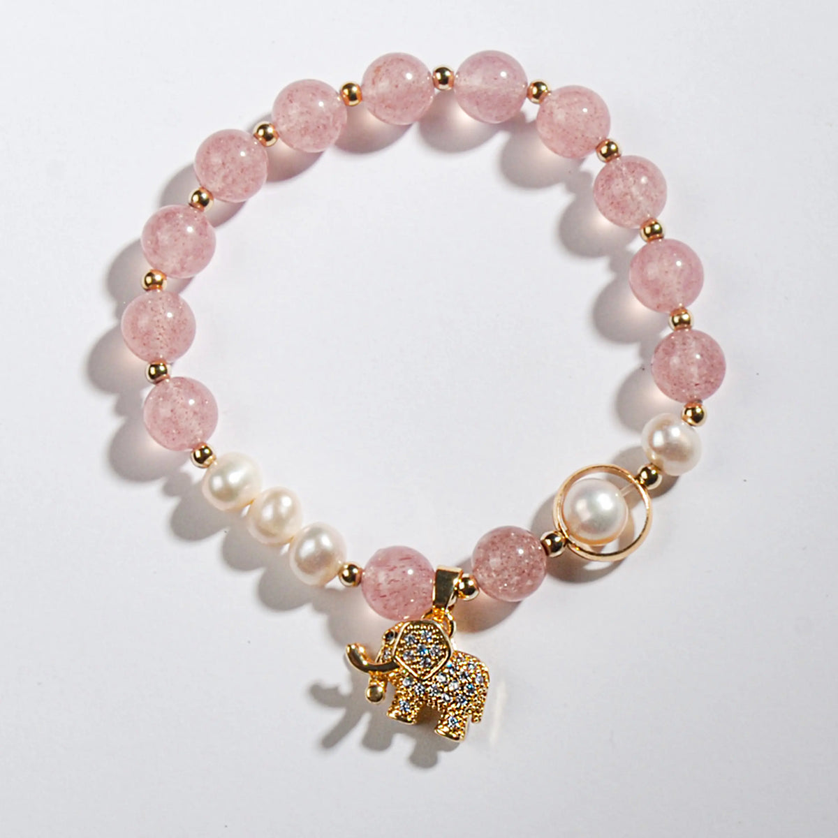 Strawberry Quartz pearl Bracelet – BTSAN PO