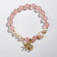 Strawberry Quartz pearl Bracelet