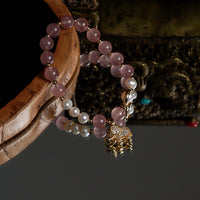 Strawberry Quartz pearl Bracelet