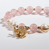 Strawberry Quartz pearl Bracelet