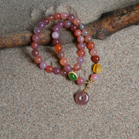 Double circle agate bracelet