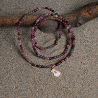 Three Circles Rabbit Charm Tourmaline Bracelet