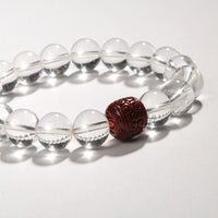 Clear Quartz & Cinnabar Bracelet