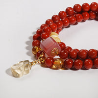 Three-circle agate bracelet