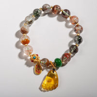 Wealth Treasure Bowl Amber Bracelet