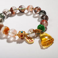 Wealth Treasure Bowl Amber Bracelet