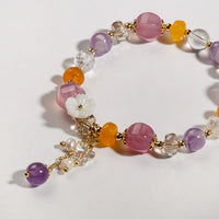 Crystal Shell Flower Bracelet