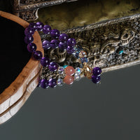 Amethyst cut crystal handle bracelet