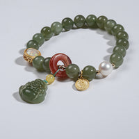 Hetian jade Buddha bracelet