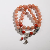 Double Circle SunStone Calabash Bracelet