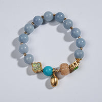 Aquamarine pumpkin bracelet